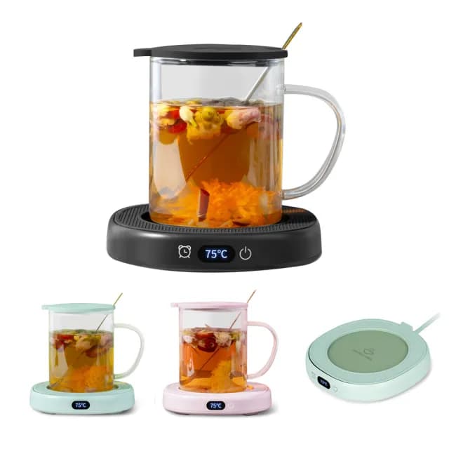 【YOLU】雙11限定 智能數顯恆溫加熱杯墊 觸控式暖杯墊 加熱暖杯墊 自動保溫杯墊 45/55/75℃調溫(交換禮物)