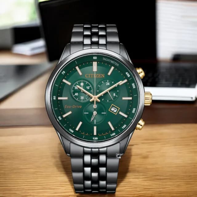 【CITIZEN 星辰】Eco-Drive 光動能計時腕錶 手錶 男錶 禮物 推薦(AT2576-50X)