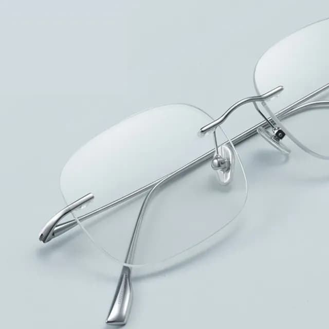 【LEESA】全鈦眼鏡架\文青眼鏡\無度數眼鏡\無邊框眼鏡\眼鏡\鏡框\鏡架\純鈦眼鏡\無框眼鏡\