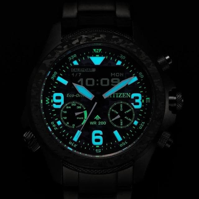 【CITIZEN 星辰】PROMASTER 35週年限量 叢林迷彩 光動能 液晶雙顯 送禮 禮物推薦(JV1008-63E)