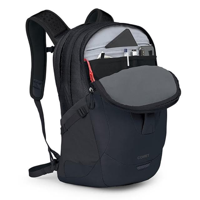 【Osprey】Comet 30 多功能休閒後背包 30L 黑色(商務通勤背包 電腦背包 筆電背包)