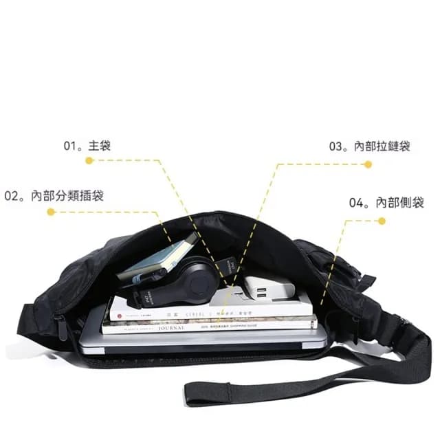 【KT DADA】男包 包包 工裝包 斜背包 休閒郵差包 尼龍斜背包 黑色包包 男生禮物 多功能包包