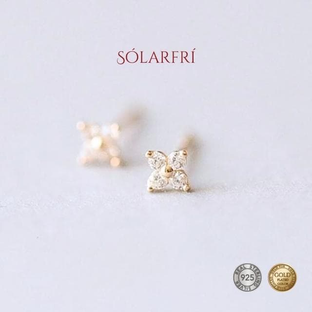 【SOLARFRi】銀針耳環｜優選親膚材質配戴舒適 附品牌禮盒包裝(閨蜜情人女友母親老婆禮物)