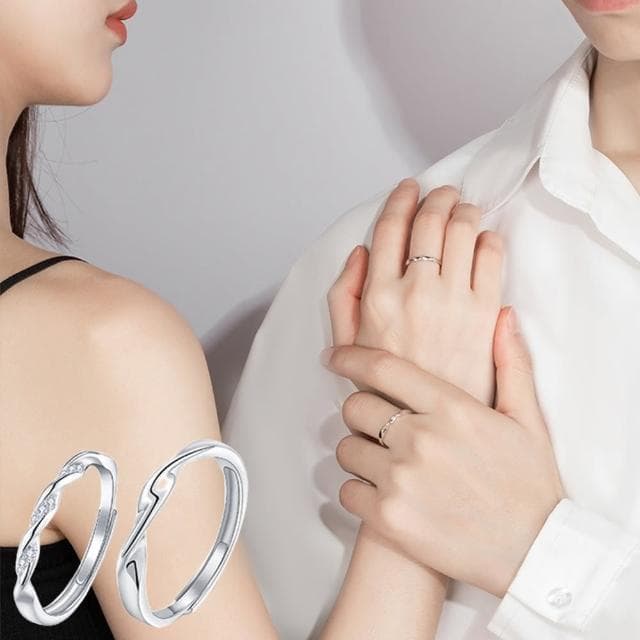 【KT DADA】情侶對戒 結婚戒指 求婚戒指 對戒 指環 純銀戒指 可調節戒指 銀戒指 男戒指 女戒指