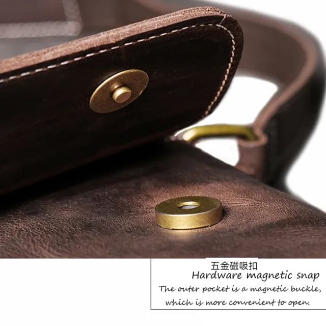 【MoonDy】父親節禮物 復古斜背包 牛皮側背包 真皮包包 單肩包 大容量側背包 ipad包 攜便包 高級感 韓國真
