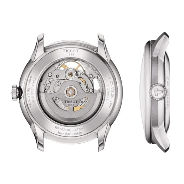 【TISSOT 天梭 官方授權】杜魯爾系列 80小時動力儲存雙鏤空機械錶-39mm 情人節 禮物(T1398361104800)