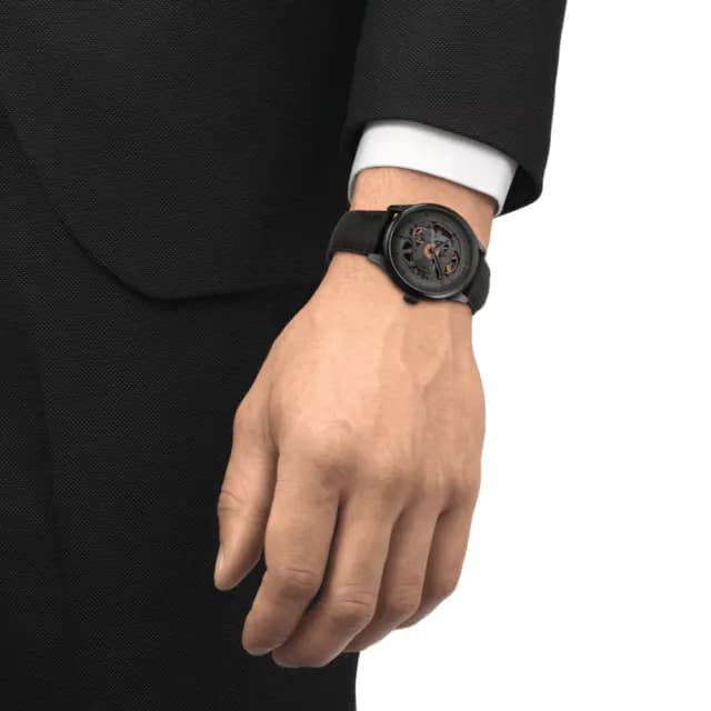 【TISSOT 天梭】杜魯爾系列 鏤空機械腕錶 畢業禮物 送禮 推薦(T1398363644100)