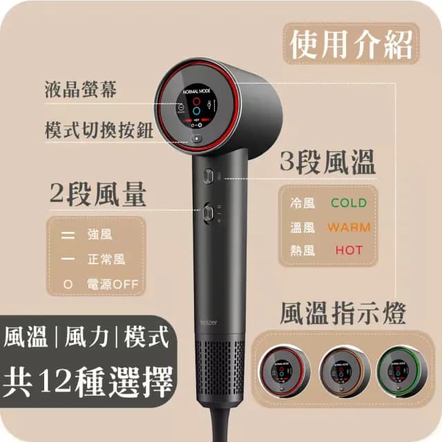 【魔鏡】2億負離子智能吹風機(ATD-11)