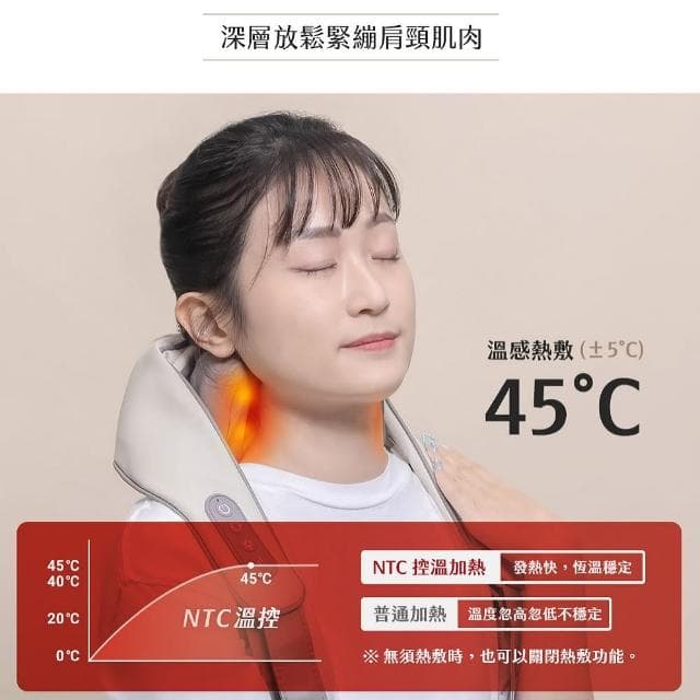 【3ZeBra 三隻斑馬】好肩力｜斜方肌肩頸按摩器(無線肩頸揉捏按摩器 母親節禮物)
