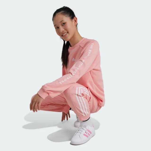 【adidas 愛迪達】長袖上衣 大學T 童裝 IV7044