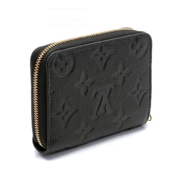 【Louis Vuitton 路易威登】M60574 經典Monogram壓紋牛皮拉鍊零錢包(黑色)