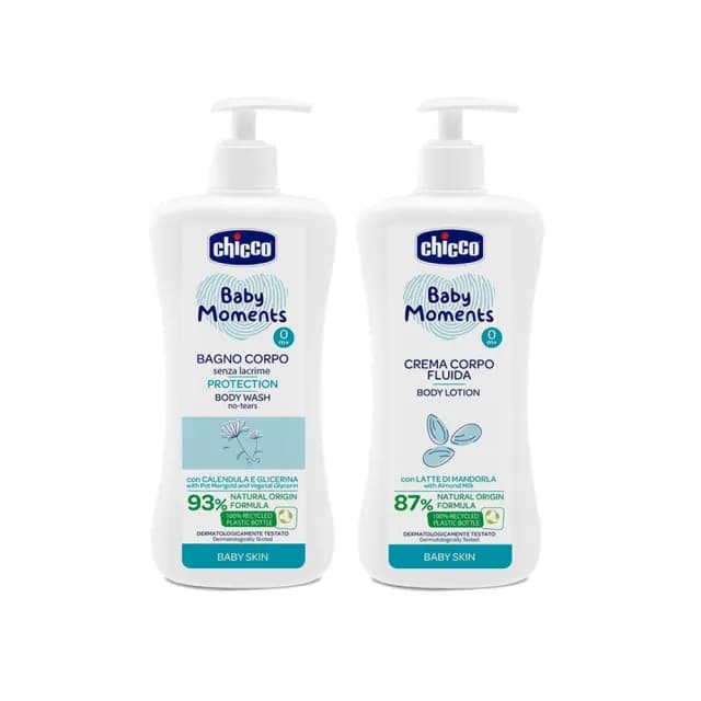 【Chicco 官方直營】寶貝嬰兒植萃潤膚乳液500mlx2入組