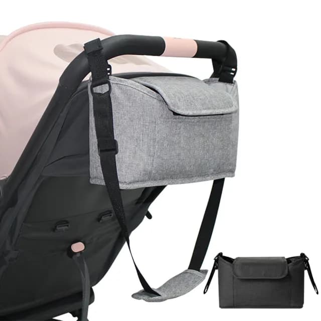 【aiebao】日版牛津布魔術貼嬰兒推車掛包 嬰兒寵物推車掛式收納袋 交換禮物