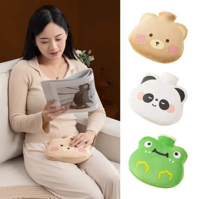 【Mass】大容量卡通熱水袋 暖腰暖腳多功能暖手袋 1000ml