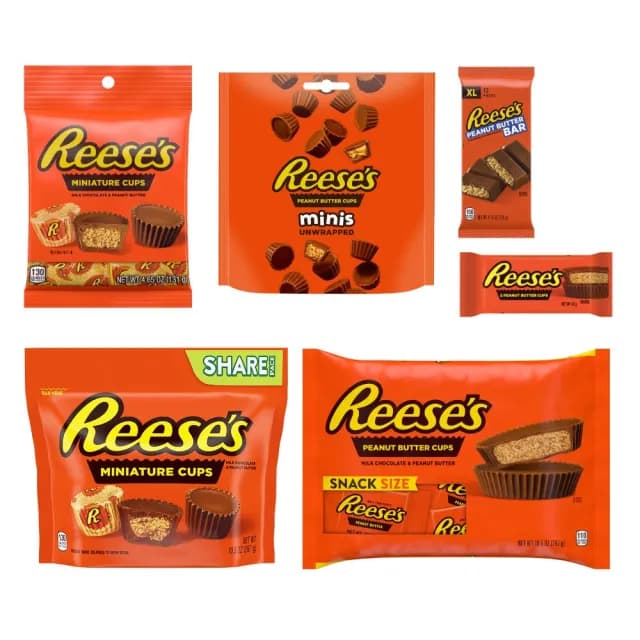 【Hersheys 好時】Reeses花生醬夾餡迷你杯子牛奶巧克力(袋裝90g)