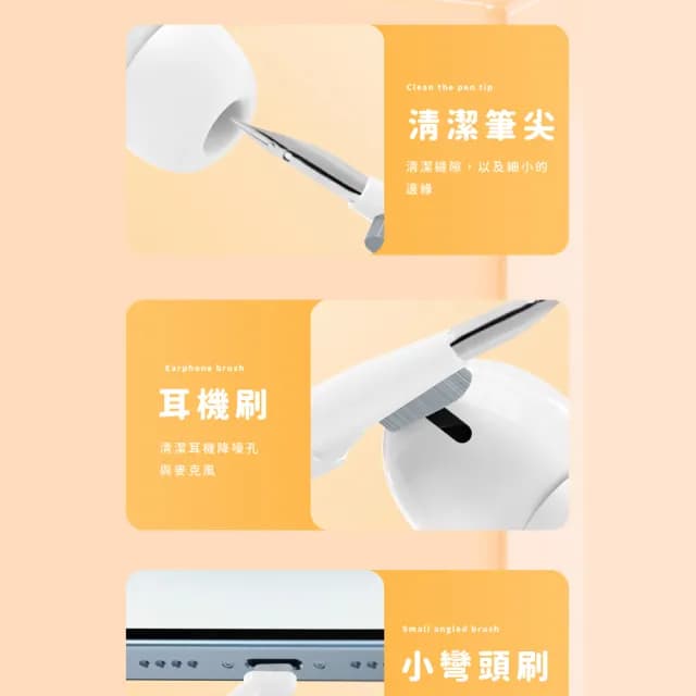 【3C專門】多功能20合1藍芽耳機清潔工具組套裝(AirPods清潔 無線耳機 鍵盤 手機 螢幕 相機鏡頭 縫隙刷)