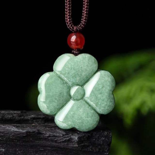 【Penny珮妮】A貨翡翠四葉草項鍊(母親節禮物/交換禮物/送女友/送閨蜜/生日禮物/情人節)