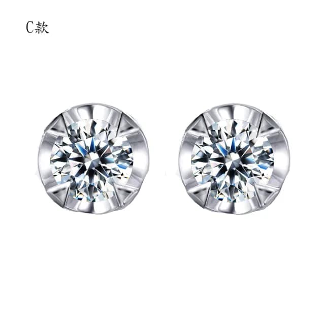 【BRILLMOND JEWELRY】天然鑽石耳環30分PT950鉑金三款選(天然鑽石總重30-36分)