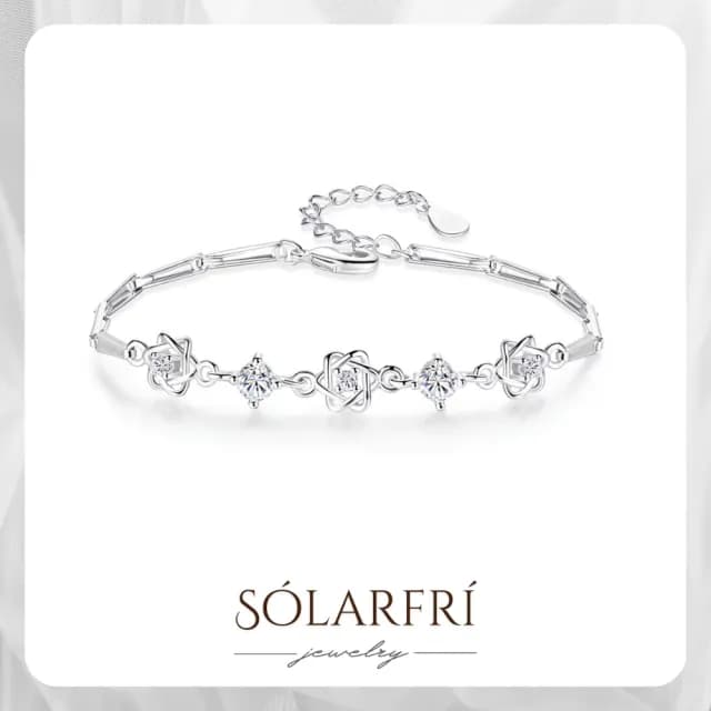 【SOLARFRi】輕奢設計款手鍊｜女士手鏈可調整手圍大小 附禮盒包裝(閨蜜女友老婆情人生日禮物)