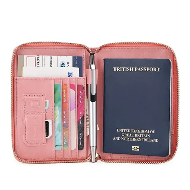 【MoonDy】雙11 護照夾 多功能收納包 機票收納 防水包 護照包 防盜刷錢包 證件包 拉鍊護照包 大