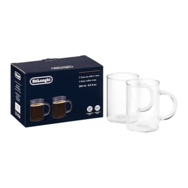 【Delonghi 迪朗奇】把手長萃咖啡玻璃杯組250ml(2024新上市)
