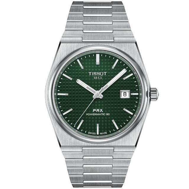 【TISSOT 天梭 官方授權】PRX系列 復古風酒桶型紳士機械錶-40mm 情人節 禮物(T1374071109100)