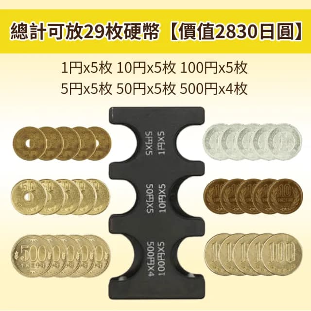 【YORI優里】日幣零錢夾(日圓硬幣夾 硬幣分類零錢包)