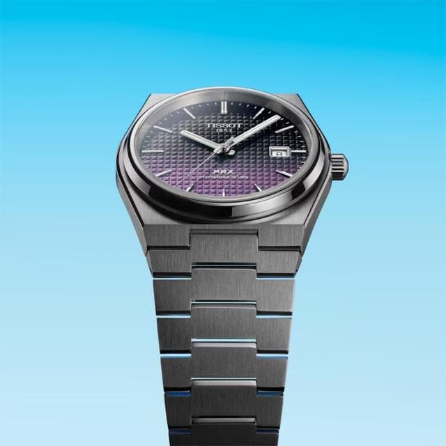 【TISSOT 天梭 官方授權】PRX漸層午夜藍機械錶 40mm 送禮 禮物 推薦(T1374071105101)