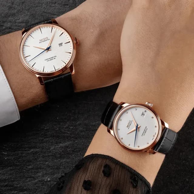 【MIDO 美度】官方授權 Baroncelli 永恆系列天文台認證機械女錶-34mm 手錶 禮物 推薦(M0272083603600)
