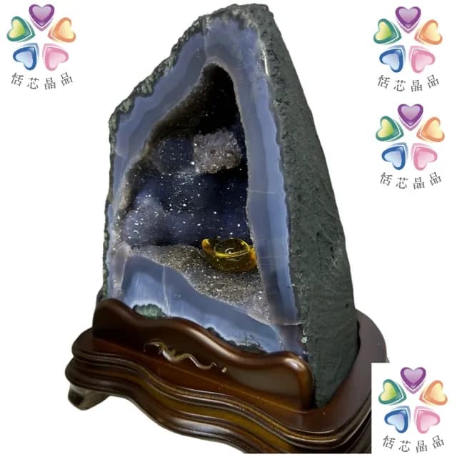 【恬芯晶品】8.45kg精選巴西紫水晶洞新居財位擺設FV3(紫鈦晶晶洞開運招財招貴人開業財位新春禮物)