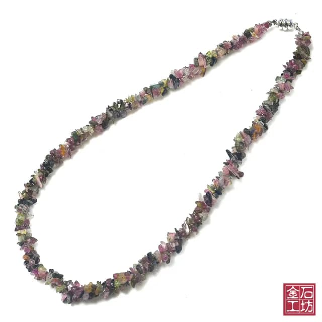 【金石工坊】情人節禮物 招財衲福彩虹寶石碧項鍊