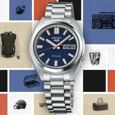【SEIKO 精工】5 Sports系列 SNXS 復古風 機械腕錶 母親節 禮物 推薦(SRPK87K1/4R36-15M0B)