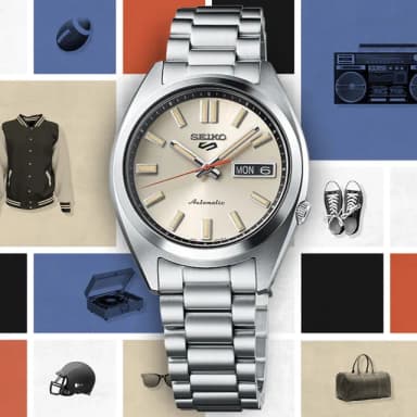 【SEIKO 精工】5 Sports系列 SNXS 復古風 機械腕錶 母親節 禮物 推薦(SRPK91K1/4R36-15M0N)