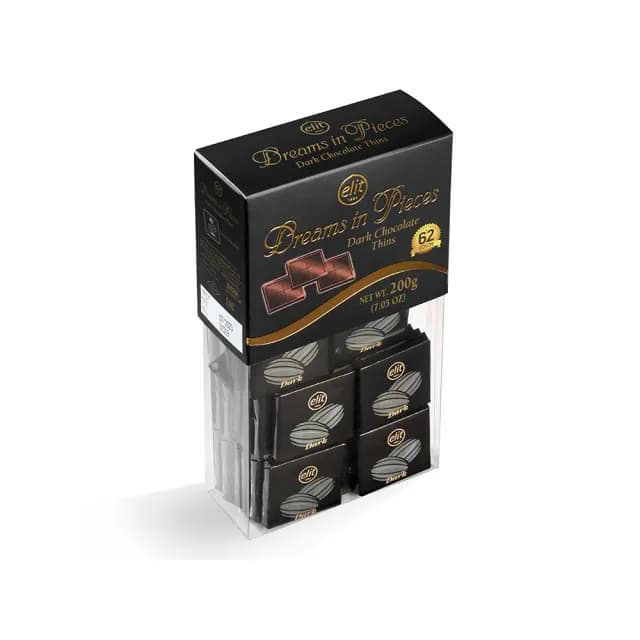 【Elit】伊莉特62%醇黑巧克力片200g/盒
