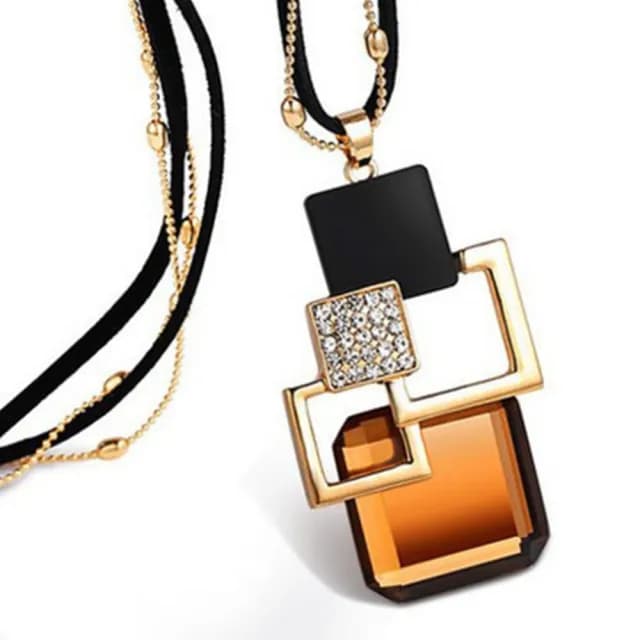 【JEN】歐美輕奢幾何長款項鍊毛衣鍊4款可選(送閨蜜/母親節/情人節禮物/交換禮物/生日禮物)