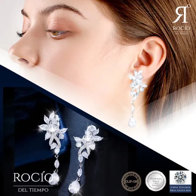 【ROCiO】ROCiO專櫃品牌輕奢經典耳環｜無耳洞耳夾款(母親節閨蜜生日情人節女友禮物)