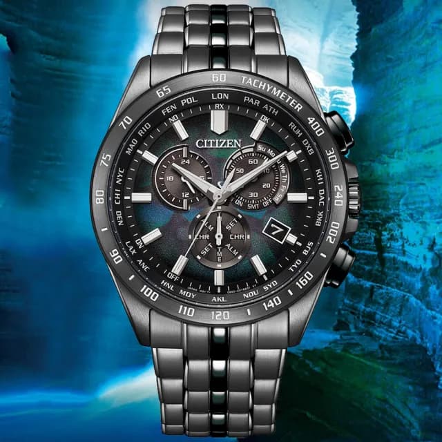 【CITIZEN 星辰】GENTS 100週年限量 宇宙幻彩 光動能電波計時腕錶 七夕 情人節 送禮 推薦(CB5878-56E)