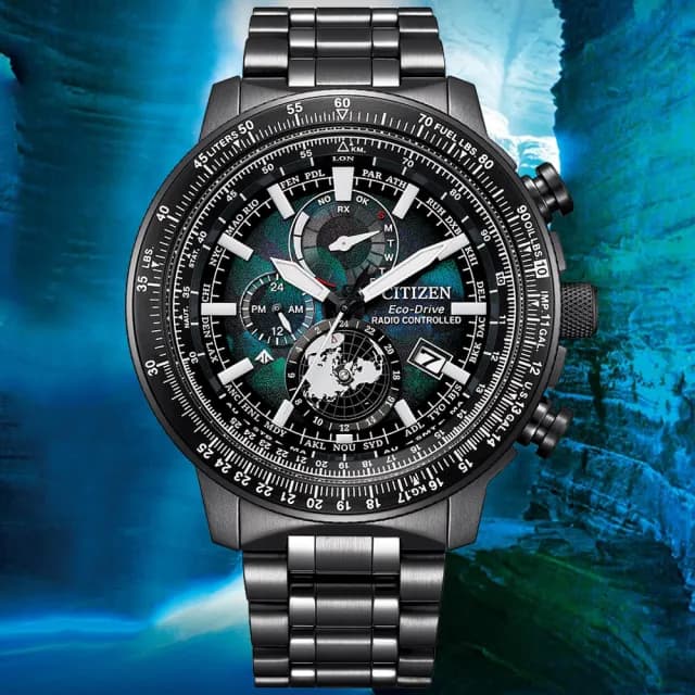 【CITIZEN 星辰】PROMASTER 100週年限量 宇宙幻彩 光動能電波腕錶 父親節 禮物  送禮 推薦(BY3005-56E)