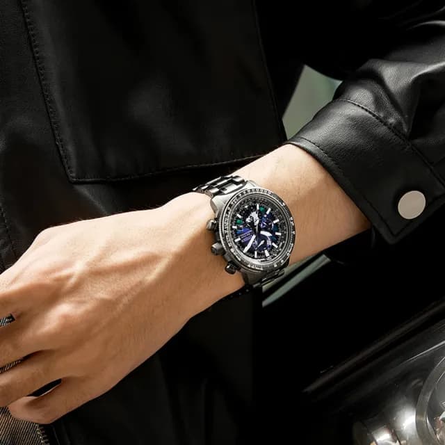【CITIZEN 星辰】PROMASTER 100週年限量 宇宙幻彩 光動能電波腕錶 父親節 禮物 送禮 推薦(BY3005-56E)