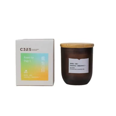 【C365】重生日 蠟燭120g 柑橘茶香調(蠟燭 香氛 療癒 居家)