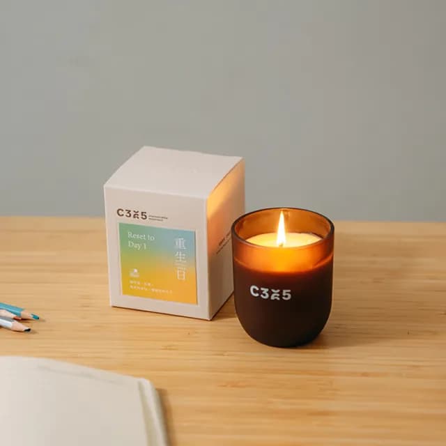 【C365】重生日 蠟燭120g 柑橘茶香調(蠟燭 香氛 療癒 居家)