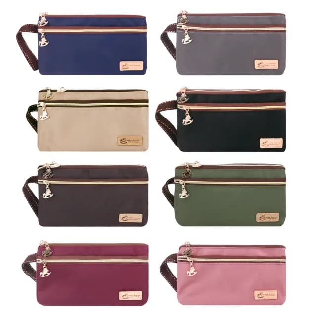 【uma hana】單色C大調大三層收納防水的三拉長零(零錢包/長零錢包/隨身收納包/防水包)