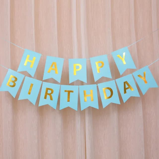 【派對慶生】生日快樂裝飾掛旗(燙金質感 周歲 網紅 拍照道具 裝飾 場景佈置)