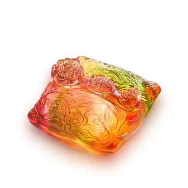 【琉璃工房】LIULI 花舞如意(生日贈禮/節日贈禮/企業贈禮/退休禮物/結婚禮物/擺飾/文鎮/琉璃工房LIULI)