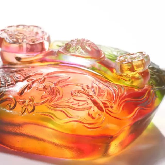 【琉璃工房LIULI】LIULI 花舞如意 入厝禮/生日禮物(結婚禮物/畢業/入厝禮/節日贈禮/企業贈禮/退休)