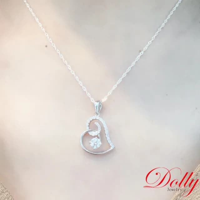 【DOLLY】0.30克拉 完美車工18K金鑽石項鍊-011(母親節 長輩送禮 交換禮物首選)