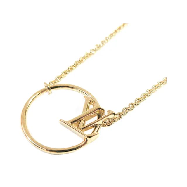 【Louis Vuitton 路易威登】M00762 經典LV ECLIPSE系列柔軟細緻可調節飾品項鍊(金色)