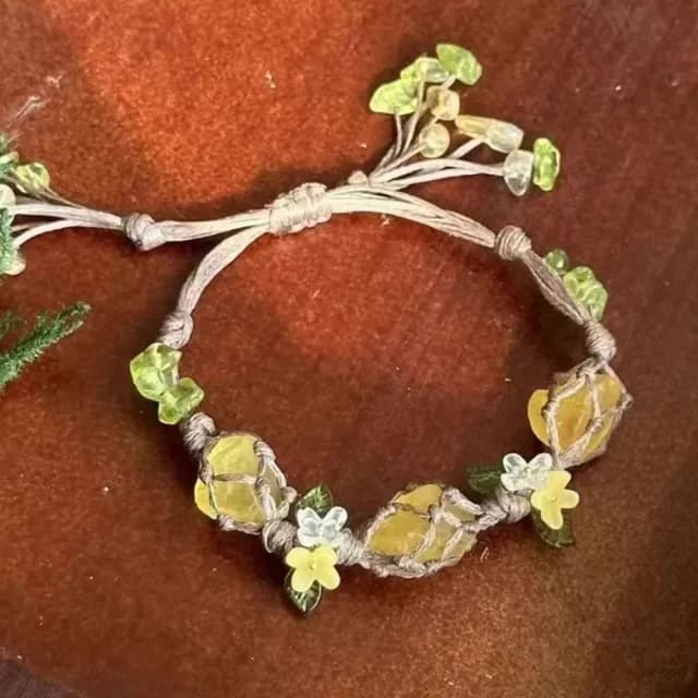 【Penny珮妮】桂花樹與生命力水晶編織手鍊(母親節禮物/交換禮物/送女友/送閨蜜/生日禮物/情人節)