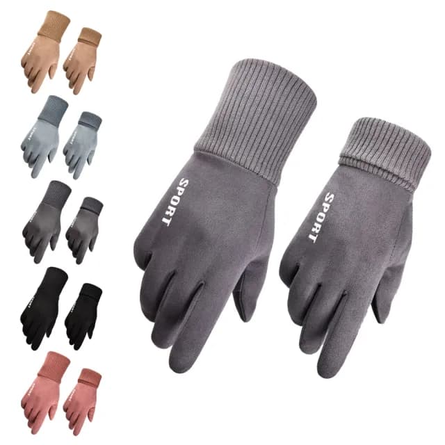 【TLYS-J】麂皮絨保暖防風手套 機車手套 觸屏手套 防寒滑雪手套 長羅口手套 男女款騎行手套(交換禮物)