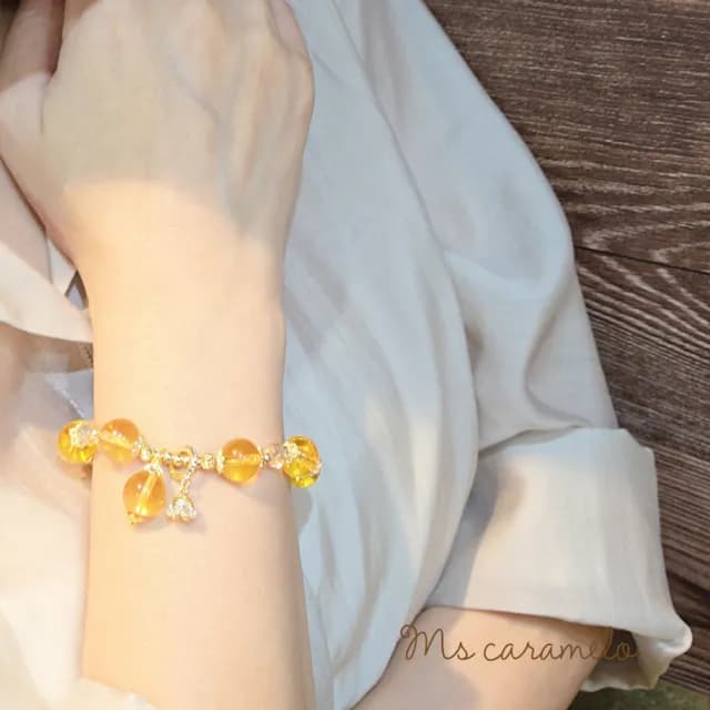 【Ms caramelo 焦糖小姐】水晶手鍊(黃水晶手鍊)